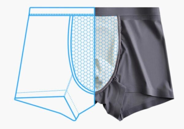 Seamless Ice Silk Men's Boxer Briefs - 图片 9