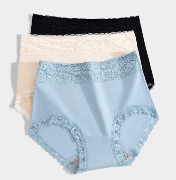 High-Waisted 50s Cotton Shaping Lace Women‘s Briefs