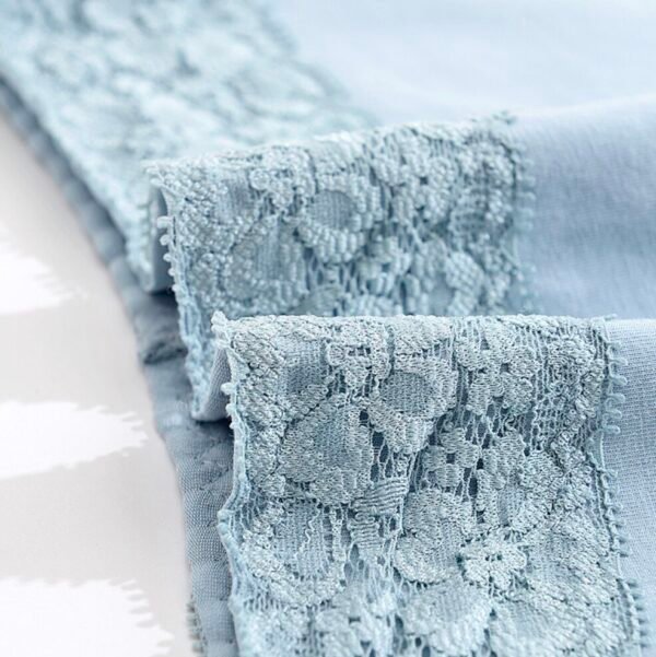 High-Waisted 50s Cotton Shaping Lace Women‘s Briefs - 图片 10