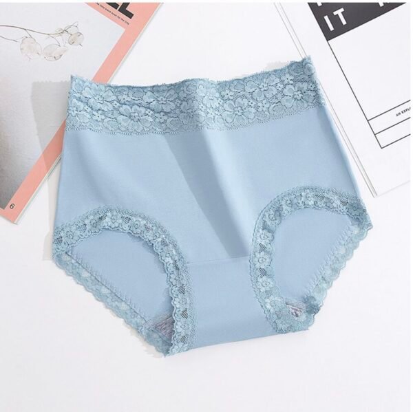 High-Waisted 50s Cotton Shaping Lace Women‘s Briefs - 图片 3