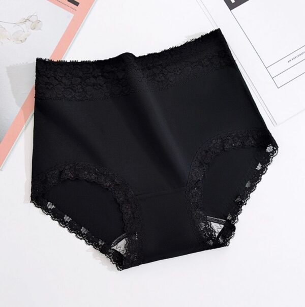 High-Waisted 50s Cotton Shaping Lace Women‘s Briefs - 图片 7