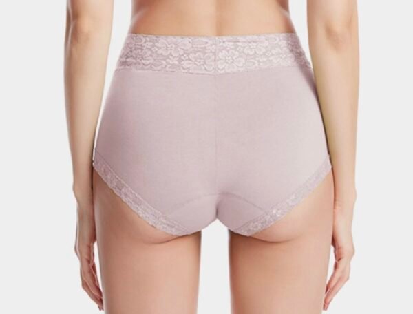 High-Waisted 50s Cotton Shaping Lace Women‘s Briefs - 图片 15