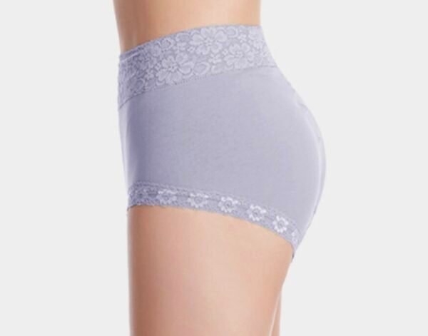 High-Waisted 50s Cotton Shaping Lace Women‘s Briefs - 图片 14