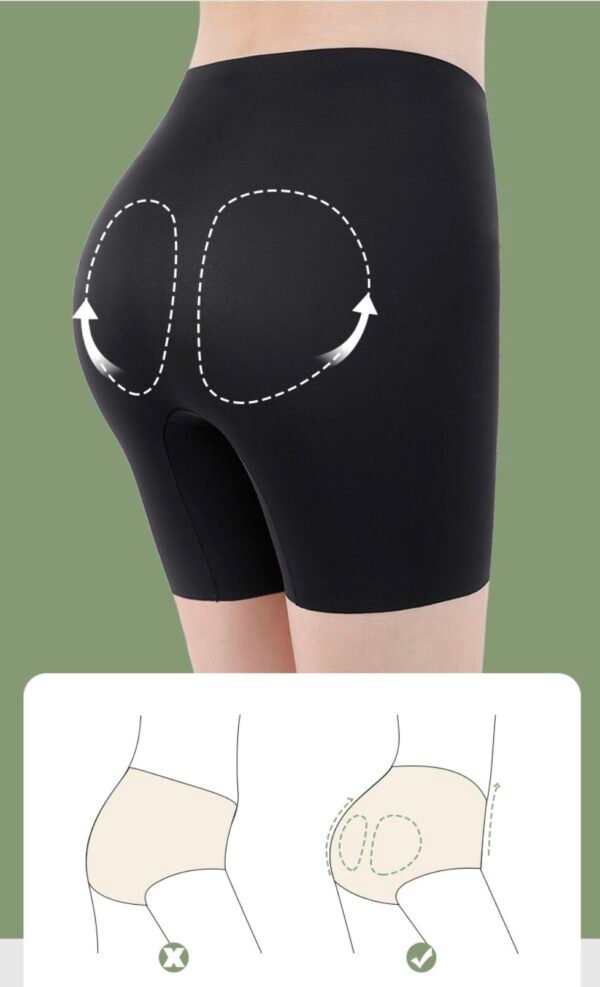 Women's Ice Silk Seamless High-Waist Abdomen-Flattening Safety underwear - 图片 7