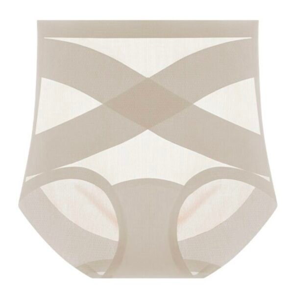 Women's Seamless Ice Silk High-Waist Triangle Abdomen-Flattening Underwear - 图片 5