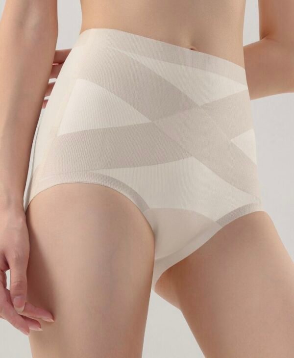 Women's Seamless Ice Silk High-Waist Triangle Abdomen-Flattening Underwear - 图片 8