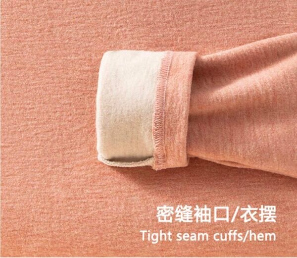 Women's Wool-Silk Mock Neck Thermal Set - 图片 12