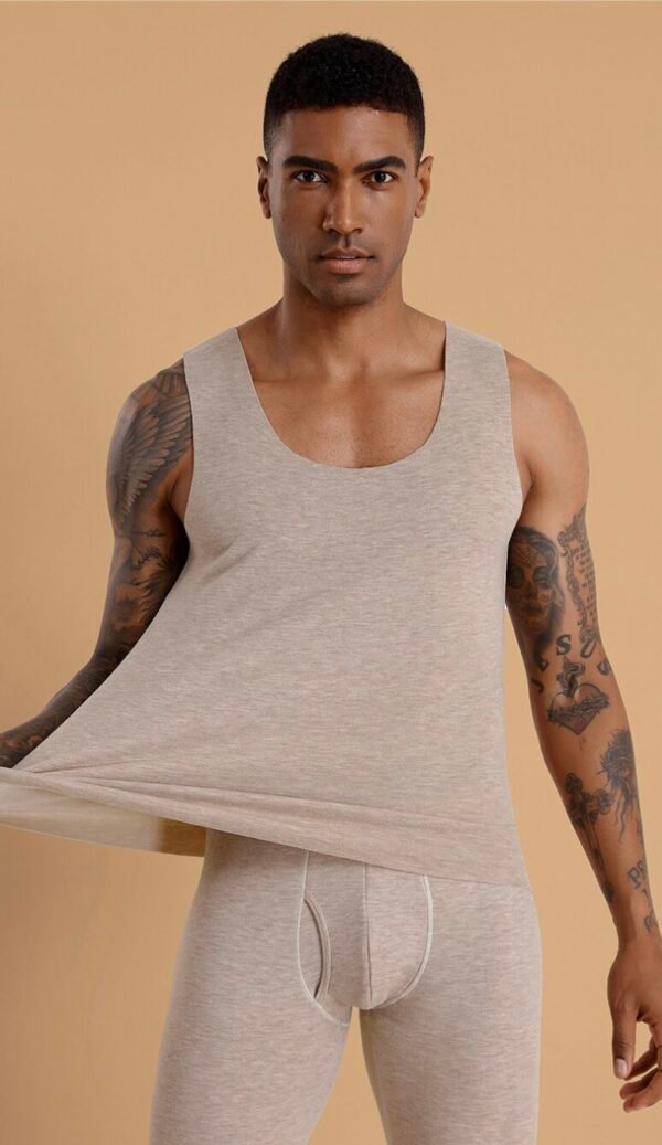 Men's Thermal Underwear in Triple-Blend Fabric (German Fleece + Wool + Silk) - 图片 14