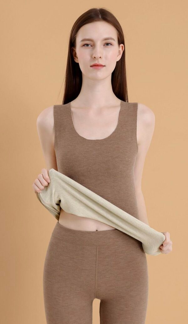 Women's Thermal Underwear in Triple-Blend Fabric (German Fleece + Wool + Silk)