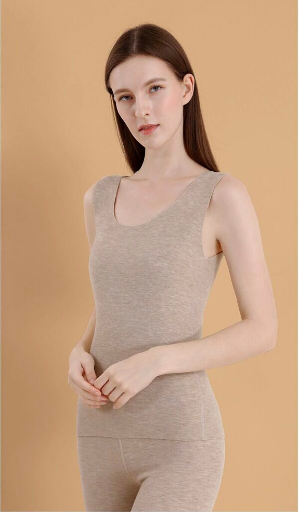 Women's Thermal Underwear in Triple-Blend Fabric (German Fleece + Wool + Silk) - 图片 15