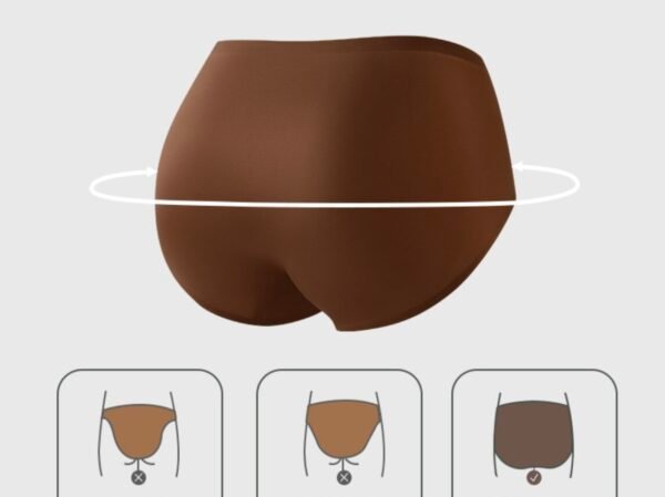Seamless Satin Ice Silk 3D Full-Coverage Women's Briefs - 图片 5