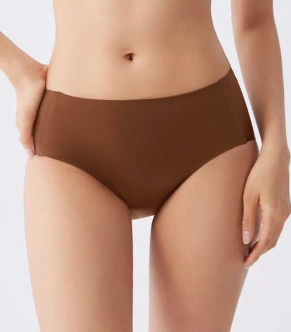 Seamless Satin Ice Silk 3D Full-Coverage Women's Briefs - 图片 10
